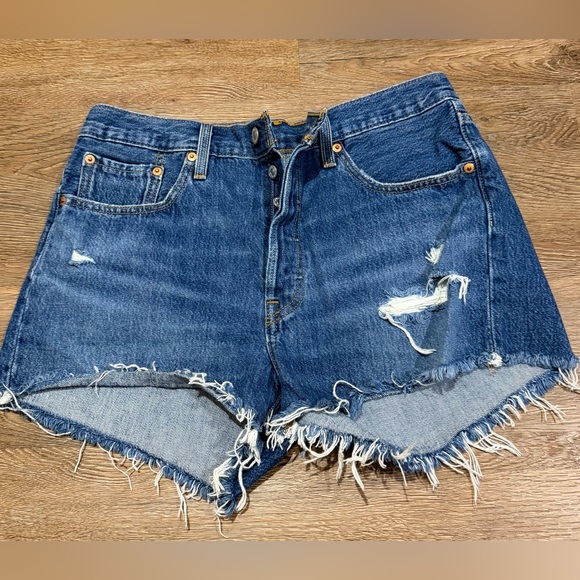 Levi's Pants - Levi's Classic Women’s 501 Blue Frayed Jean Shorts